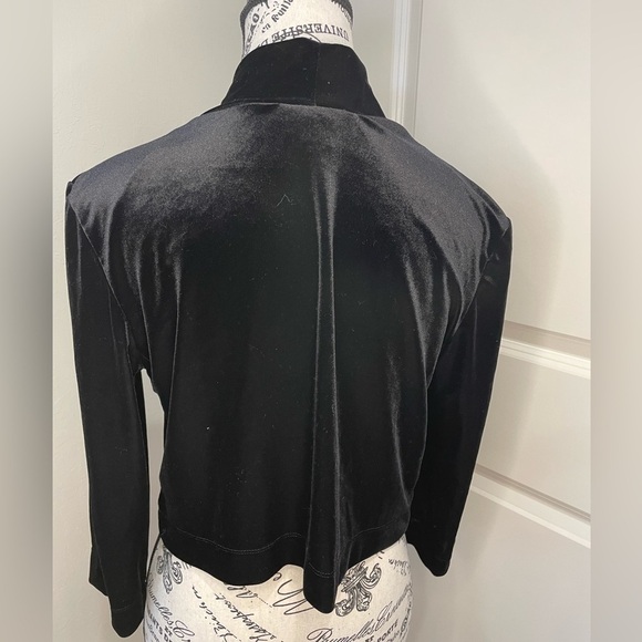 Ronni Nicole Velvet Looking Open Front Cardigan - Picture 3 of 9